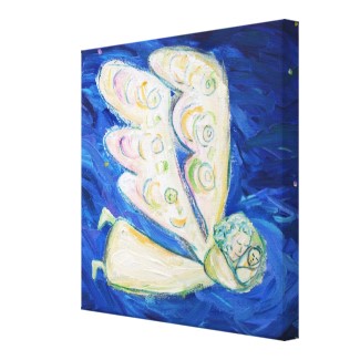Angel & Baby Painting (Large Square - Edge Wrap) 