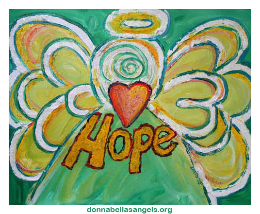 Inspirational Angel Word Hope Painting