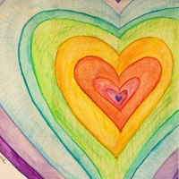 Rainbow Friendship Hearts Art Painting
