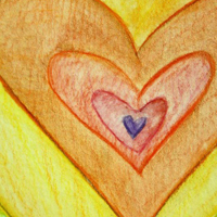 Golden Friendship Hearts Art Painting