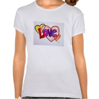 Love Heart Rings Inspirational Word Art Shirt