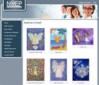 NOEP e-cards featuring DonnaBellas Angels art!