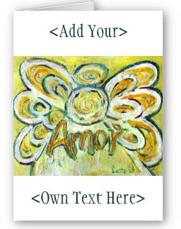 Custom Greeting card with Amor Angel Painting