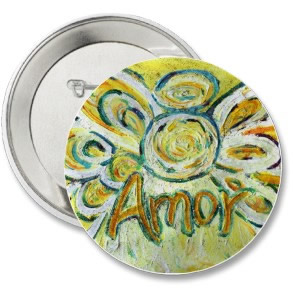 Amor Word Angel Art Pin Pendant Buttons Round