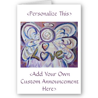 Love Angel Personalize Custom Announcement Greeting Card