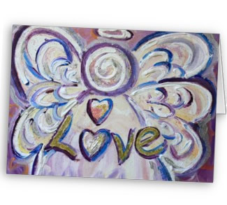 Love Angel Art Greeting Card