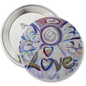 Love Angel Word Art Pin Pendant Buttons
