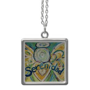 Serenidad Angel Silver Necklace Square