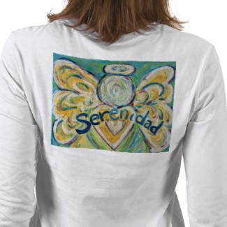 Serenidad Angel T-shirt (Painting on Back)