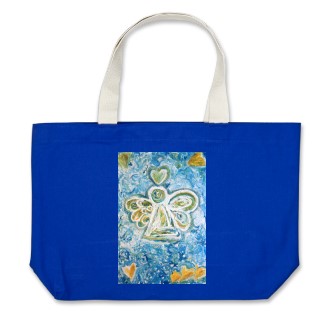 Golden Blue Angel Tote Bag