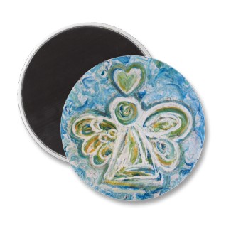 Golden Blue Angel Magnet