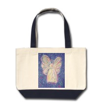 Starry Night Angel Tote Bag bag