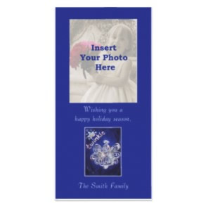 Twinkle Angel Photo Holiday Card to be Customized with Personal Image and Text