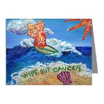 Wipe Out Cancer Angel Greeting Note Card
