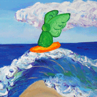 Surfing Raphael Angel