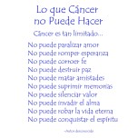Lo que C&aacute;ncer no Puede Hacer - Blue Text