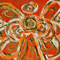 Orange Angel Painting