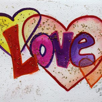 Love Heart Rings Glitter