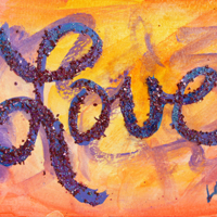 Love Sunset Golden Glow Painting