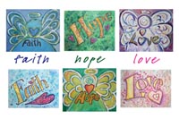Faith, Hope, and Love Words and Angels