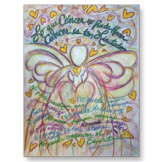 Spanish What Cancer Cannot Do Angel Postcards postcard