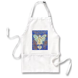 Blue and Gold Cancer Angel Apron