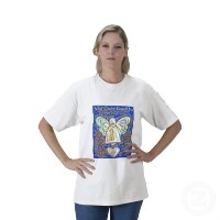Blue and Gold Cancer Angel- Print on Front with Blank Back