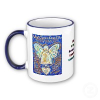 Blue and Gold Cancer Angel Mug