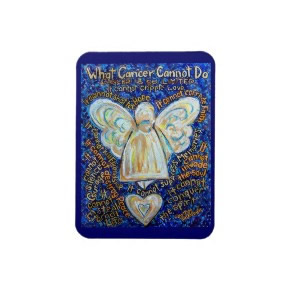 Blue and Gold Cancer Cannot Do Angel Magnet premiumfleximagnet