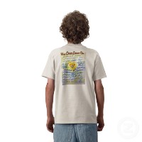 Blue and Gold Cancer Text T-shirt (back)