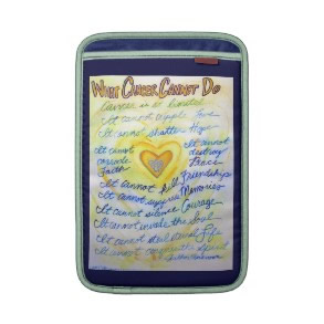 Blue and Gold Cancer Cannot Do iPad Sleeve Case rickshawsleeve