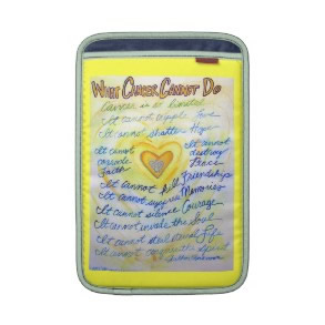 Blue and Gold Cancer Cannot Do iPad Sleeve Case rickshawsleeve