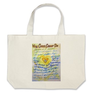 Blue and Gold What Cancer Cannot Do Tote Bag bag