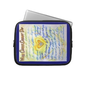 Blue & Gold Heart Computer Sleeve Electronics electronicsbag