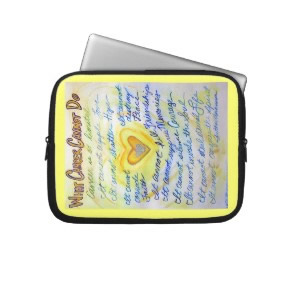 Blue and Gold Heart Computer Sleeve Electronics electronicsbag