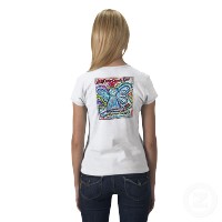 Colorful Cancer Angel T-shirt (Back)
