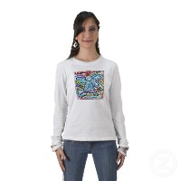 Colorful Cancer Angel T-shirt (Front)