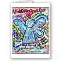 Colorful Cancer Angel Greeting Card