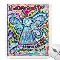 Colorful Cancer Angel Mousepad