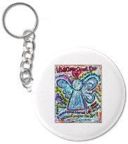 Colorful Cancer Angel Keychain
