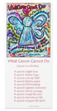 Colorful Cancer Angel Rack Card