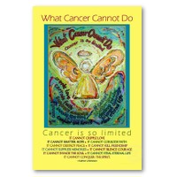 Rainbow Cancer Angel Poster with Text