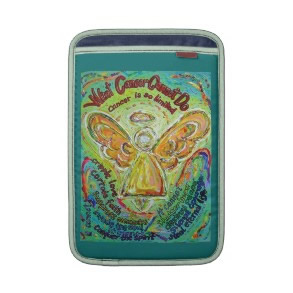 Rainbow Hearts Cancer Cannot Do Angel iPad Sleeve rickshawsleeve