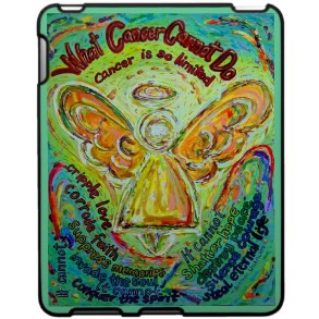 Rainbow Cancer Angel Cancer Cannot Poem iPad Case