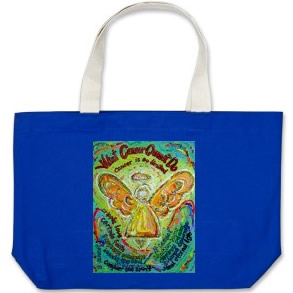 Rainbow Cancer Angel Tote Bag 