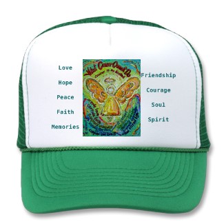 Rainbow Cancer Cannot Angel Hat or Cap