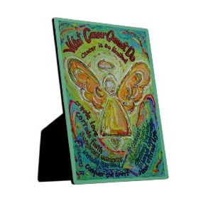 Rainbow Cancer Cannot Do Angel Art Painting Plaque