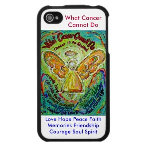 Rainbow What Cancer Cannot Do Angel Phone Case White