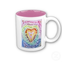 Rainbow Cancer Heart Mug (painting only)