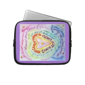 Rainbow Cancer Heart Computer Sleeve Electronics electronicsbag
